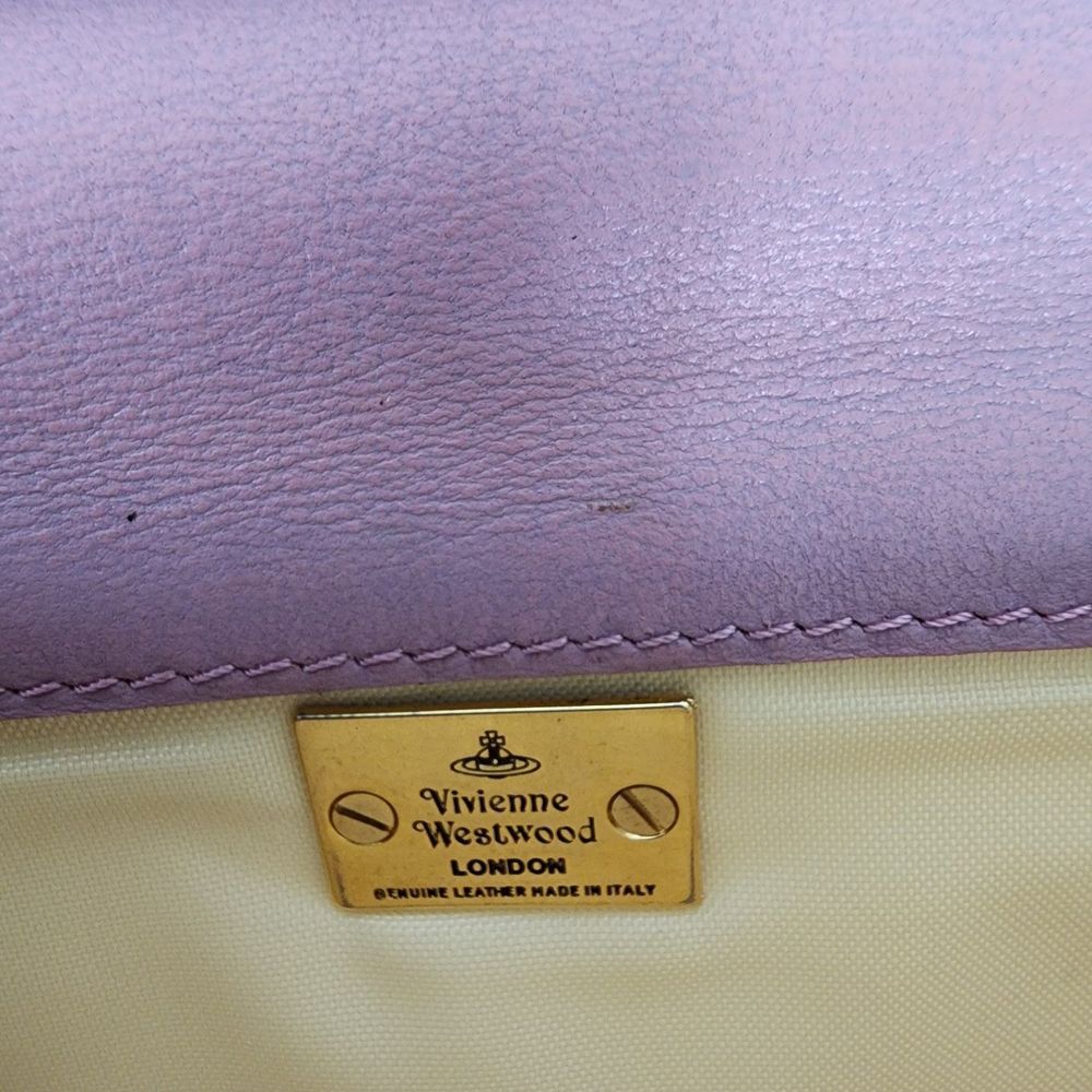 Vivienne Westwood Leather Embossed Giant Orb Flap Long Wallet w/ Box - Picture 5 of 11